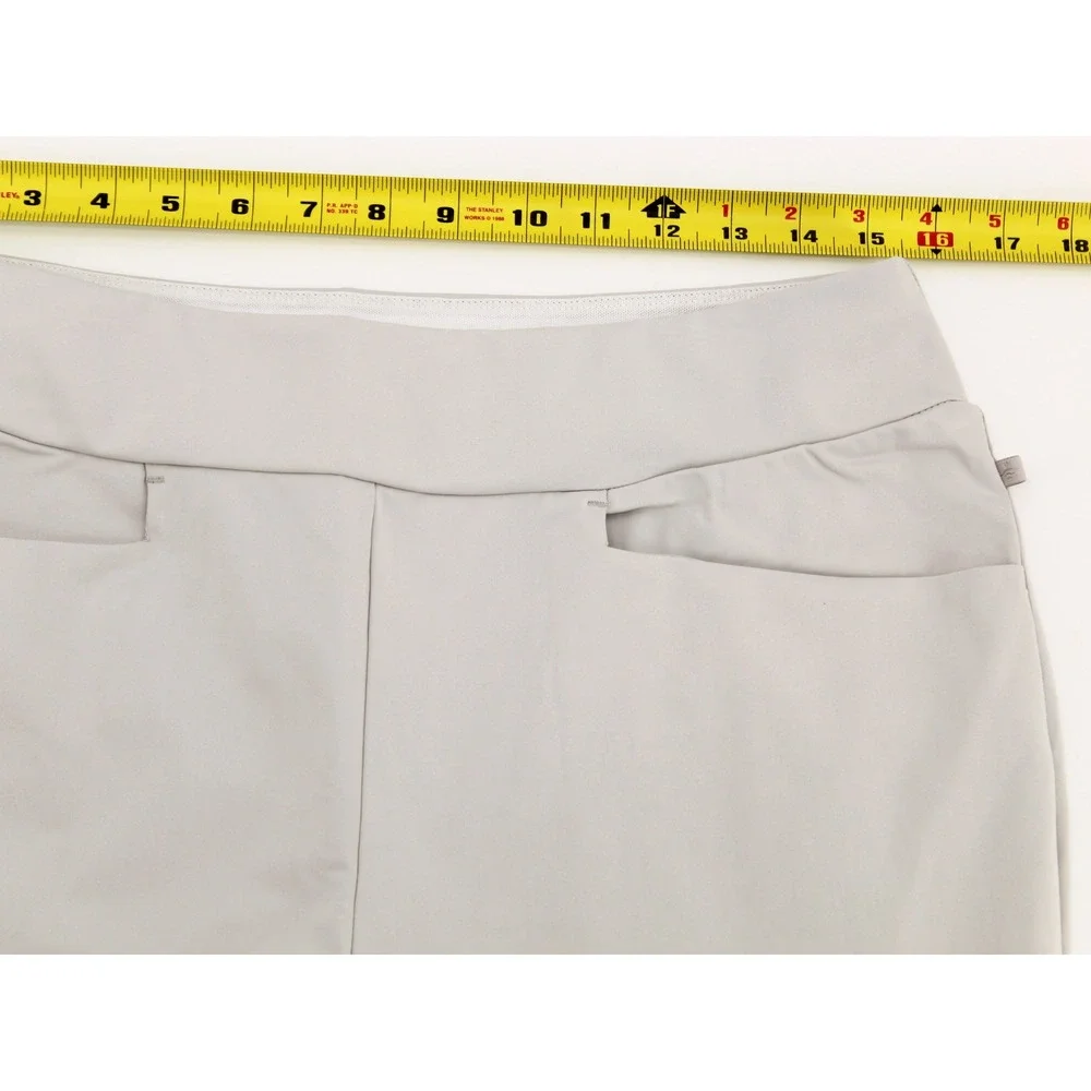 Halara Mid Rise Golf Pants Large Gray Pull On Straight Leg NWT Gorpcore